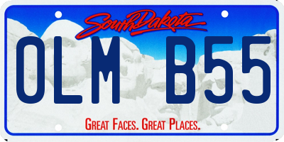 SD license plate 0LMB55