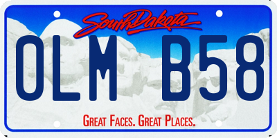 SD license plate 0LMB58