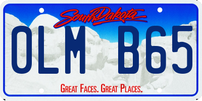 SD license plate 0LMB65