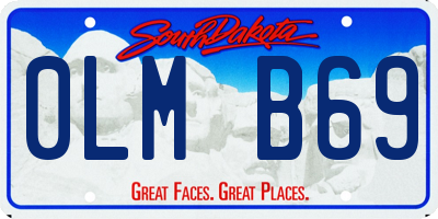 SD license plate 0LMB69