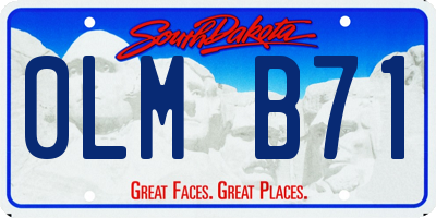 SD license plate 0LMB71