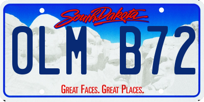 SD license plate 0LMB72