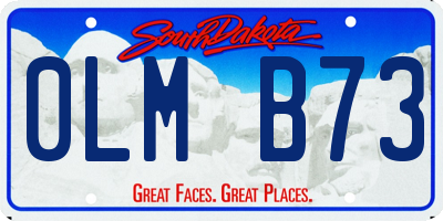 SD license plate 0LMB73