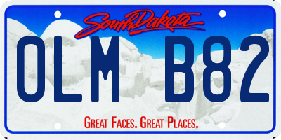 SD license plate 0LMB82