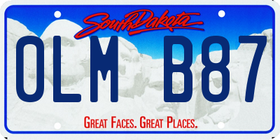 SD license plate 0LMB87
