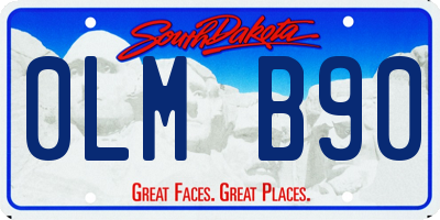 SD license plate 0LMB90