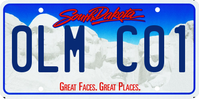 SD license plate 0LMC01