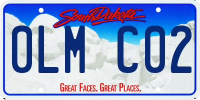 SD license plate 0LMC02