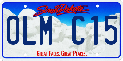 SD license plate 0LMC15