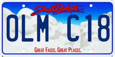 SD license plate 0LMC18