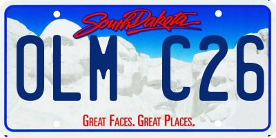 SD license plate 0LMC26