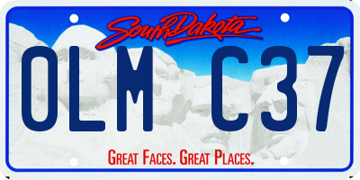 SD license plate 0LMC37