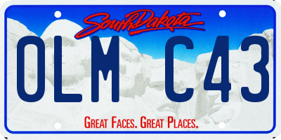 SD license plate 0LMC43