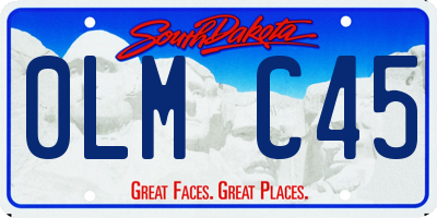 SD license plate 0LMC45