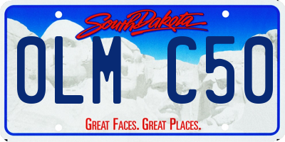 SD license plate 0LMC50