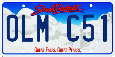 SD license plate 0LMC51
