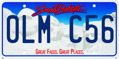 SD license plate 0LMC56