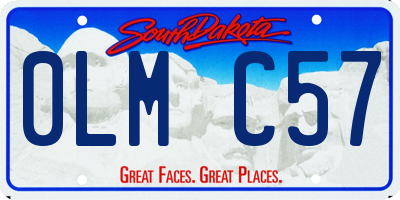 SD license plate 0LMC57