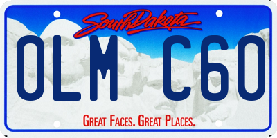 SD license plate 0LMC60
