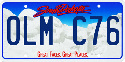 SD license plate 0LMC76