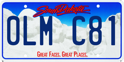 SD license plate 0LMC81