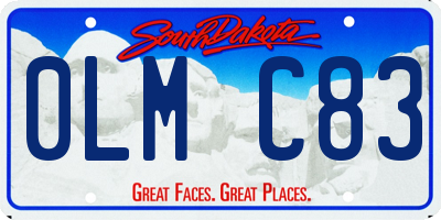 SD license plate 0LMC83