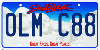 SD license plate 0LMC88
