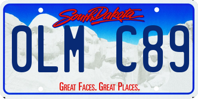 SD license plate 0LMC89