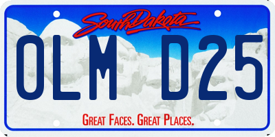 SD license plate 0LMD25