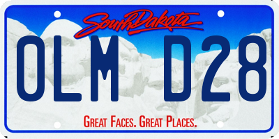 SD license plate 0LMD28