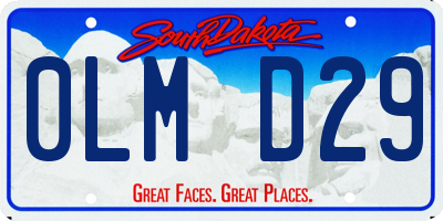 SD license plate 0LMD29