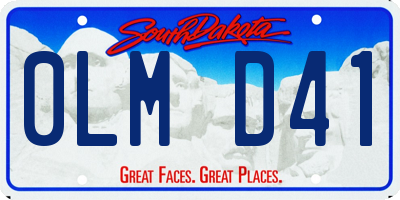 SD license plate 0LMD41