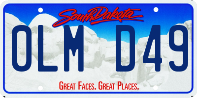 SD license plate 0LMD49