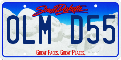 SD license plate 0LMD55