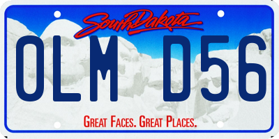 SD license plate 0LMD56