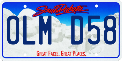 SD license plate 0LMD58