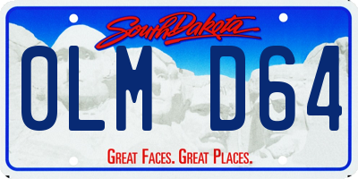 SD license plate 0LMD64