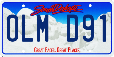 SD license plate 0LMD91