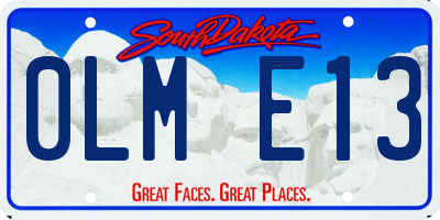 SD license plate 0LME13