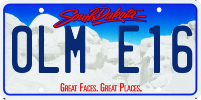 SD license plate 0LME16