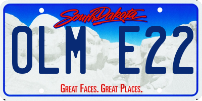 SD license plate 0LME22