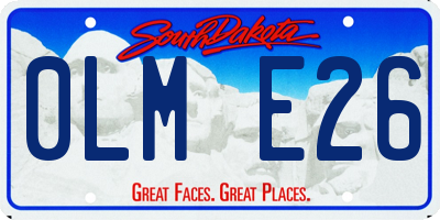 SD license plate 0LME26