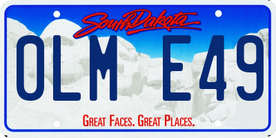SD license plate 0LME49