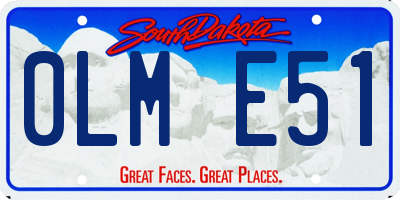 SD license plate 0LME51