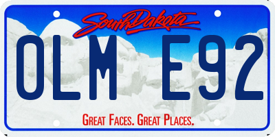 SD license plate 0LME92
