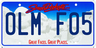 SD license plate 0LMF05