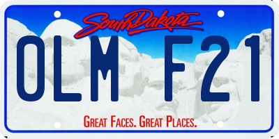 SD license plate 0LMF21