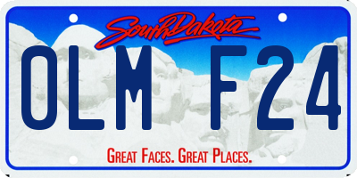 SD license plate 0LMF24