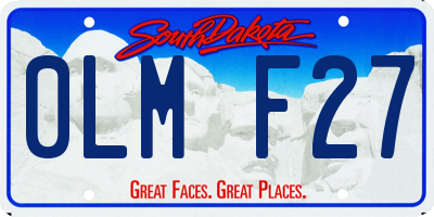 SD license plate 0LMF27