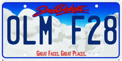 SD license plate 0LMF28